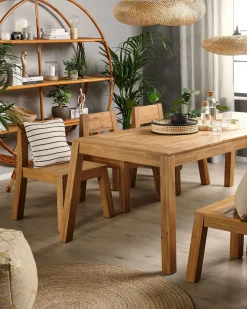 Conjunto De 4 Cadeiras De Jardim Em Madeira De Acacia Livorno