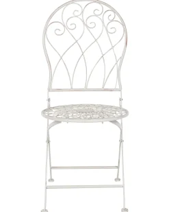 Conjunto De 2 Cadeiras De Jardim Em Metal Branco Stiffe