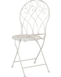 Conjunto De 2 Cadeiras De Jardim Em Metal Branco Stiffe