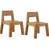 Conjunto De 2 Cadeiras De Jardim Em Madeira De Acacia Livorno