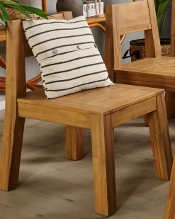 Conjunto De 2 Cadeiras De Jardim Em Madeira De Acacia Livorno