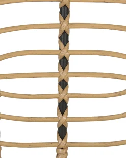 Conjunto De 6 Cadeiras De Jardim Em Rattan Cor Natural Com Almofadas Pratello