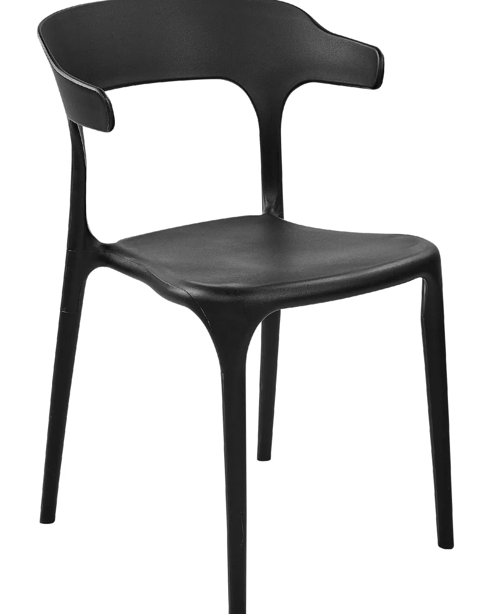 Conjunto De 8 Cadeiras De Jantar Pretas Gubbio