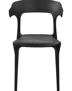 Conjunto De 8 Cadeiras De Jantar Pretas Gubbio