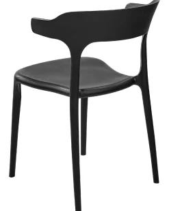 Conjunto De 8 Cadeiras De Jantar Pretas Gubbio