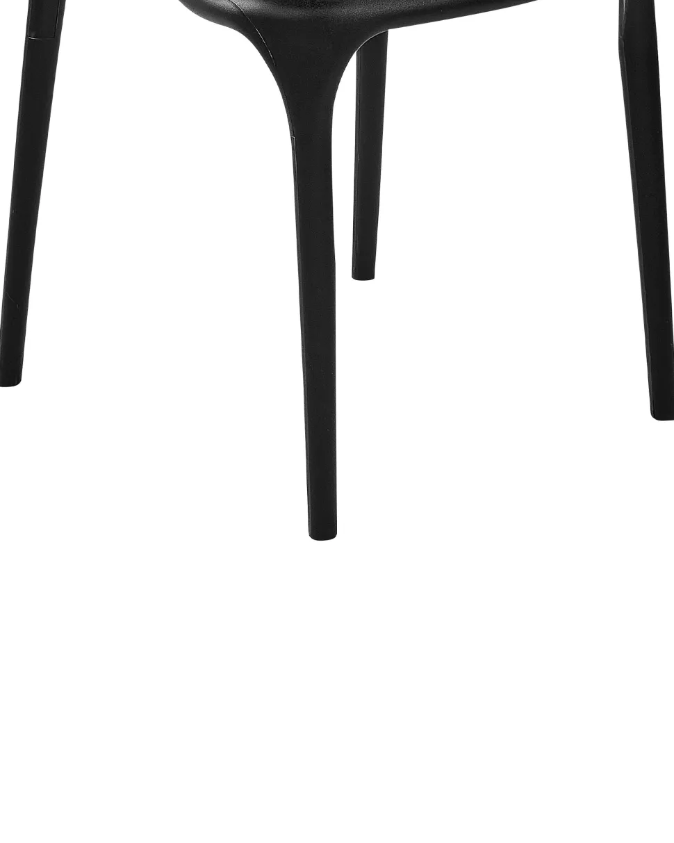 Conjunto De 8 Cadeiras De Jantar Pretas Gubbio