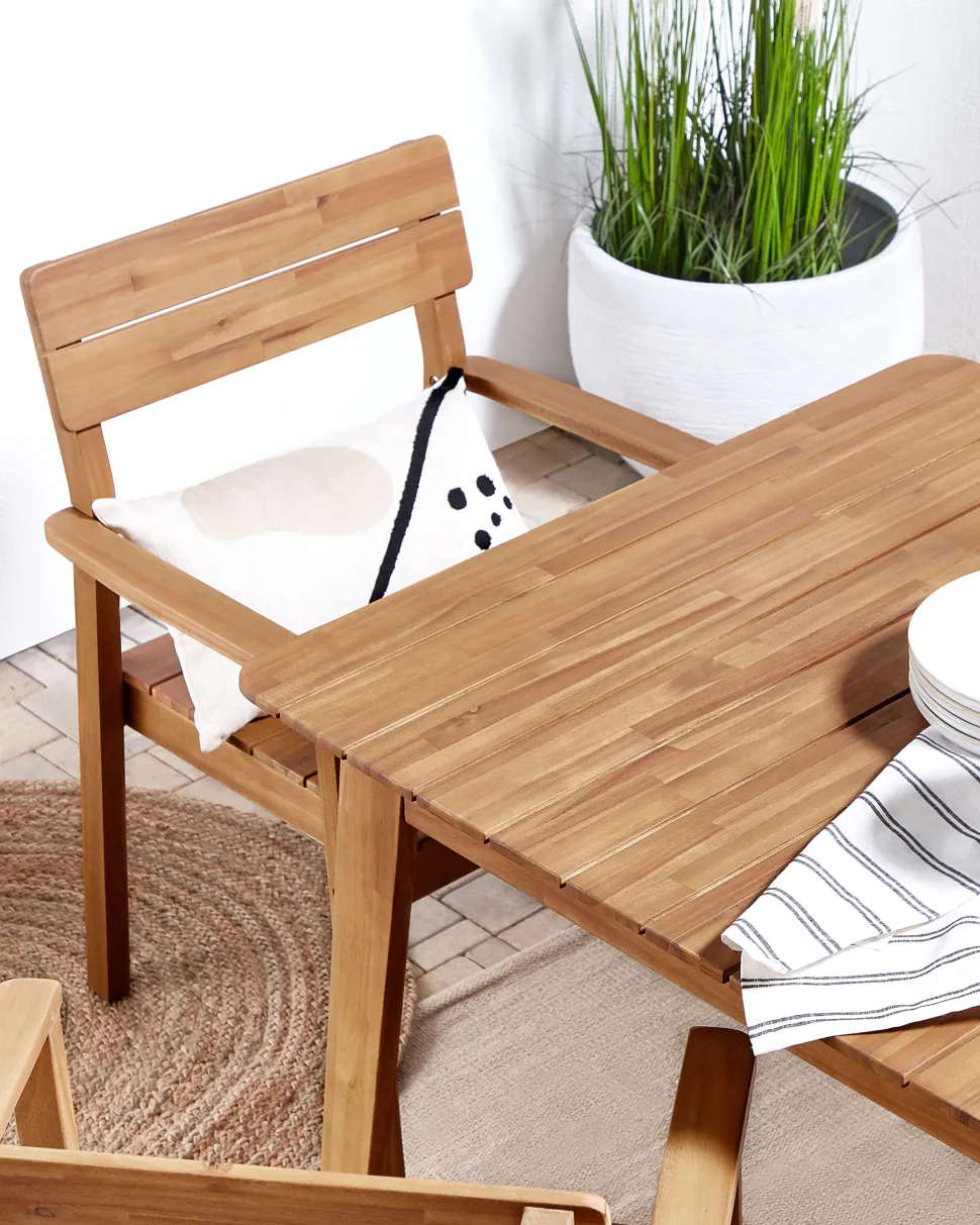 Conjunto De 4 Cadeiras Em Madeira De Acacia Clara Fornelli