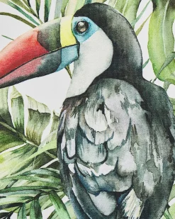 Conjunto De 2 Cadeiras Em Madeira Clara 2 Lonas Creme E Padrao Tucano Cine