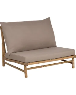 Conjunto De 2 Cadeiras Em Bambu Claro E Taupe Todi