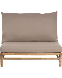 Conjunto De 2 Cadeiras Em Bambu Claro E Taupe Todi