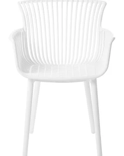 Conjunto De 4 Cadeiras Em Plastico Branco Pesaro