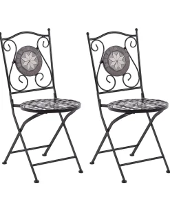 Conjunto De 2 Cadeiras Em Metal Preto Cariati