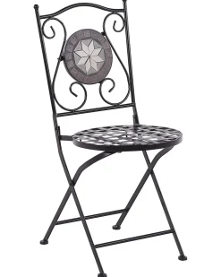 Conjunto De 2 Cadeiras Em Metal Preto Cariati