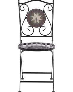 Conjunto De 2 Cadeiras Em Metal Preto Cariati