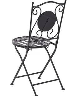 Conjunto De 2 Cadeiras Em Metal Preto Cariati