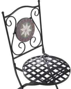 Conjunto De 2 Cadeiras Em Metal Preto Cariati