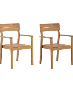 Conjunto De 2 Cadeiras Em Madeira De Acacia Clara Fornelli