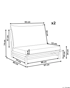 Conjunto De 2 Cadeiras Em Bambu Claro E Branco Todi