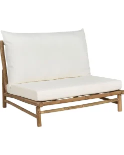 Conjunto De 2 Cadeiras Em Bambu Claro E Branco Todi