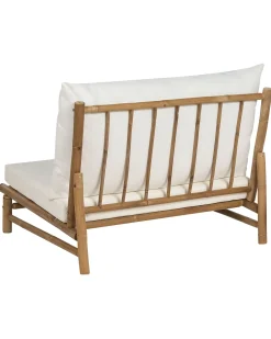 Conjunto De 2 Cadeiras Em Bambu Claro E Branco Todi