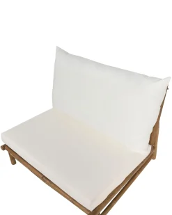 Conjunto De 2 Cadeiras Em Bambu Claro E Branco Todi