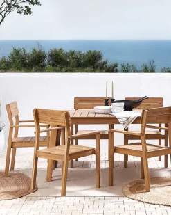 Conjunto De 6 Cadeiras Em Madeira De Acacia Clara Fornelli