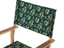 Conjunto De 2 Cadeiras Madeira Clara E 2 Lonas Cinzentas E Padrao Oliveira Cine