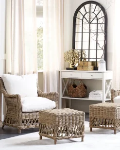 Conjunto De 2 Cadeiras Para Jardim Em Rattan Natural Ribolla