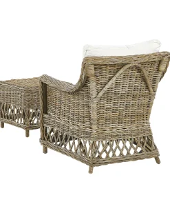 Conjunto De 2 Cadeiras Para Jardim Em Rattan Natural Ribolla