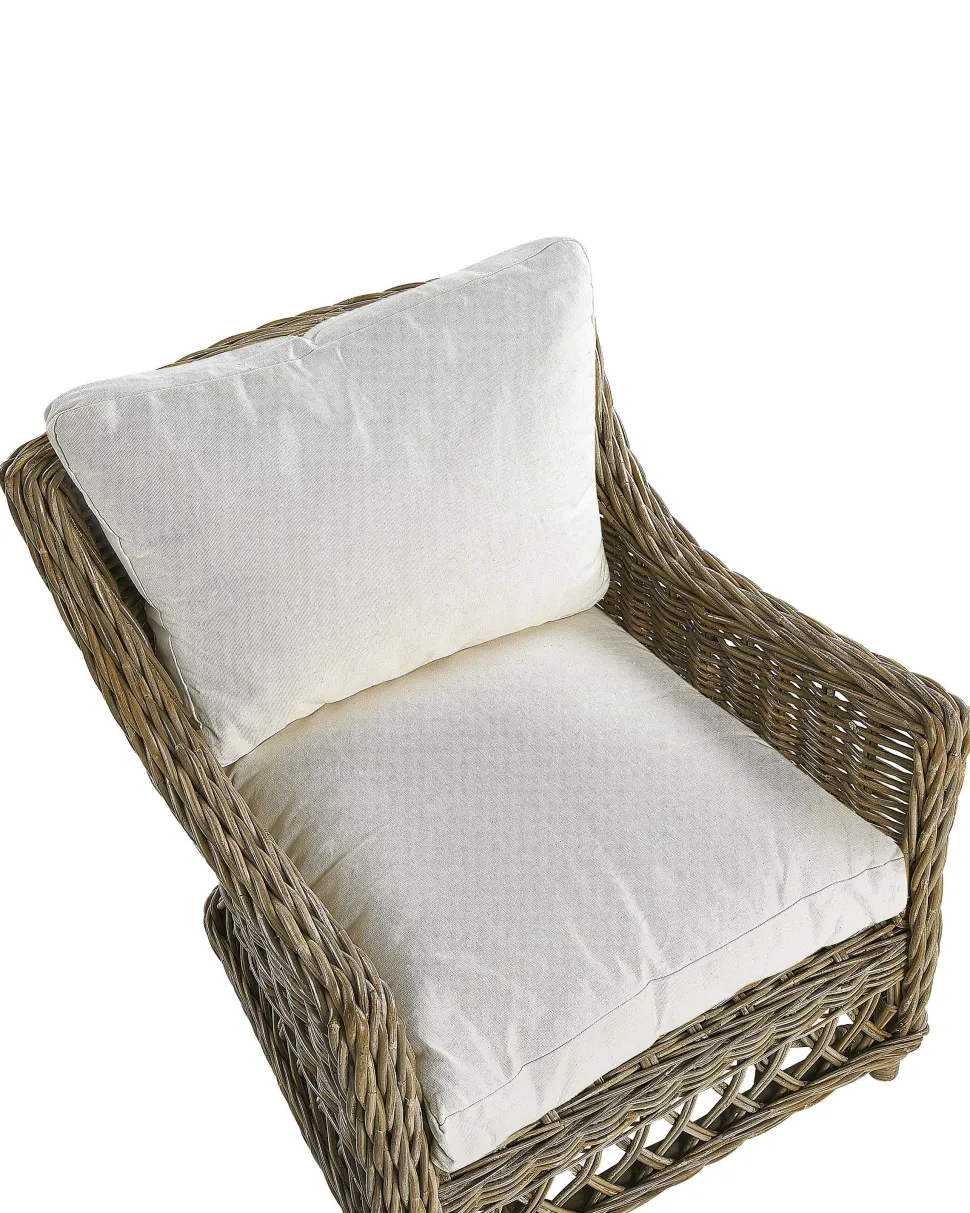 Conjunto De 2 Cadeiras Para Jardim Em Rattan Natural Ribolla