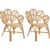 Conjunto De 2 Cadeiras Pavao Em Rattan De Cor Natural Florentine Ii