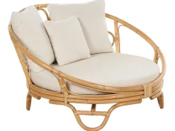 Conjunto De 2 Camas De Jardim Em Rattan Natural Rossano