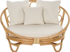 Conjunto De 2 Camas De Jardim Em Rattan Natural Rossano