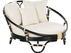 Conjunto De 2 Camas De Jardim Em Rattan Preto Rossano