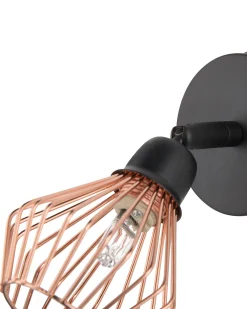 Conjunto De 2 Candeeiros De Parede Em Metal Cobre Volga