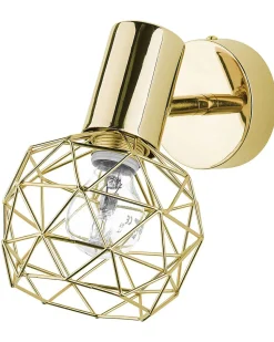 Conjunto De 2 Candeeiros De Parede Dourados Chenab