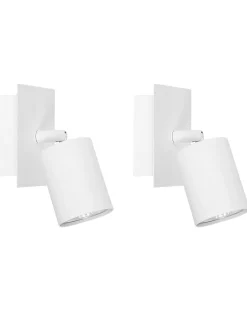 Conjunto De 2 Candeeiros De Parede Brancos Tigris