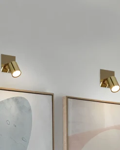 Conjunto De 2 Candeeiros De Parede Dourados Tigris