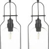 Conjunto De 2 Candeeiros De Teto Em Metal Preto Bashilo