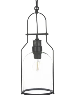 Conjunto De 2 Candeeiros De Teto Em Metal Preto Bashilo