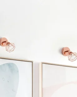 Conjunto De 2 Candeeiros De Parede Em Metal Cobreado Erma