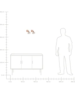 Conjunto De 2 Candeeiros De Parede Em Metal Cobreado Erma