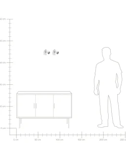 Conjunto De 2 Candeeiros De Parede Em Metal Branco Bonte