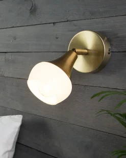 Conjunto De 2 Candeeiros De Parede Dourados Antler I