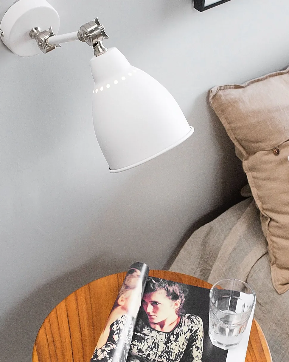 Conjunto De 2 Candeeiros De Parede Branco E Prateado Mississippi M