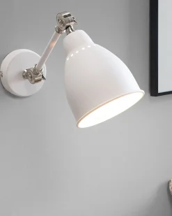 Conjunto De 2 Candeeiros De Parede Branco E Prateado Mississippi M