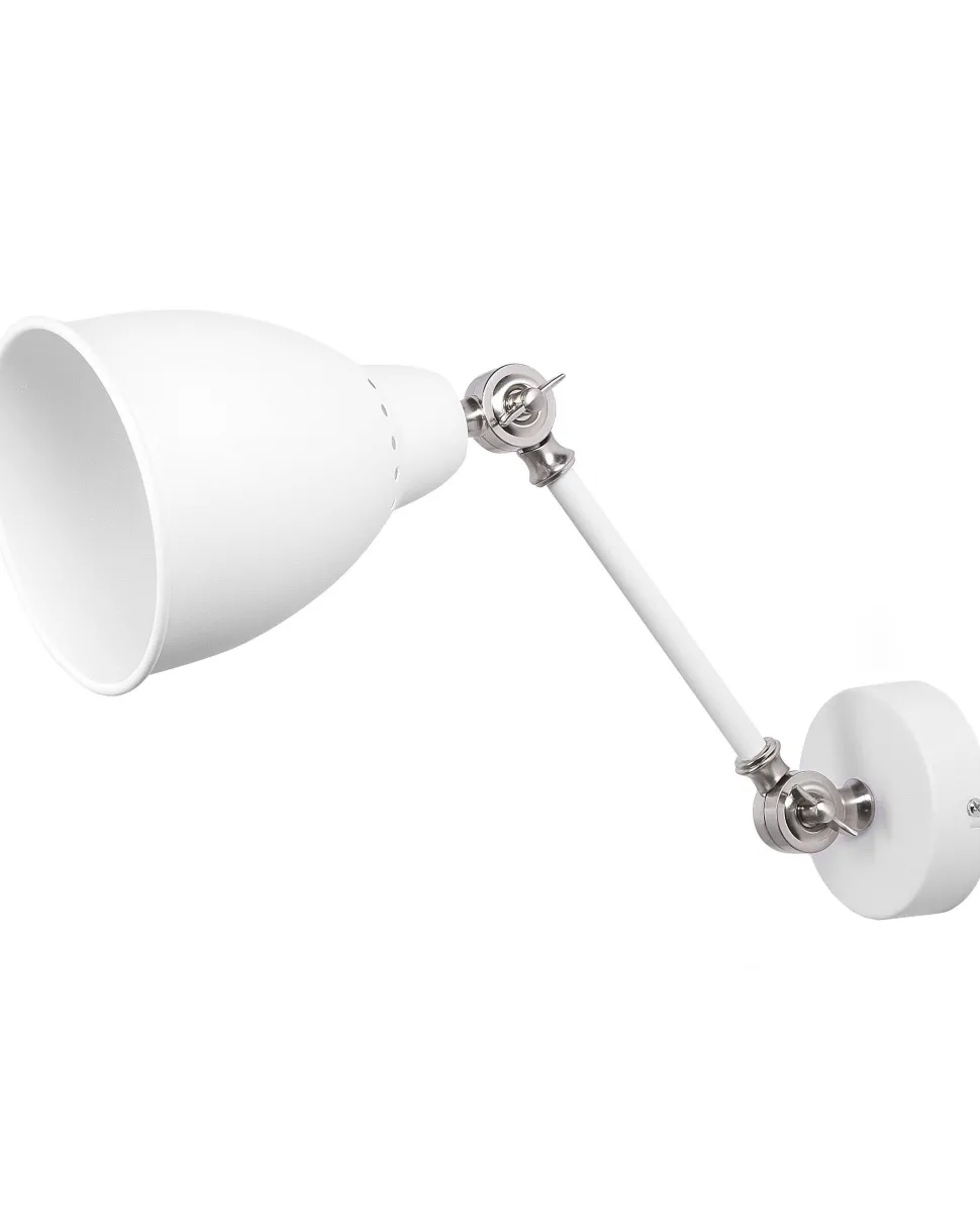 Conjunto De 2 Candeeiros De Parede Branco E Prateado Mississippi M