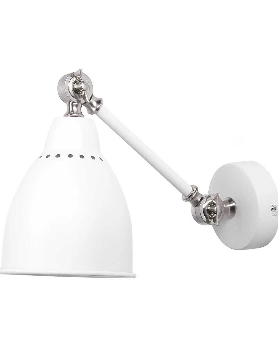 Conjunto De 2 Candeeiros De Parede Branco E Prateado Mississippi M