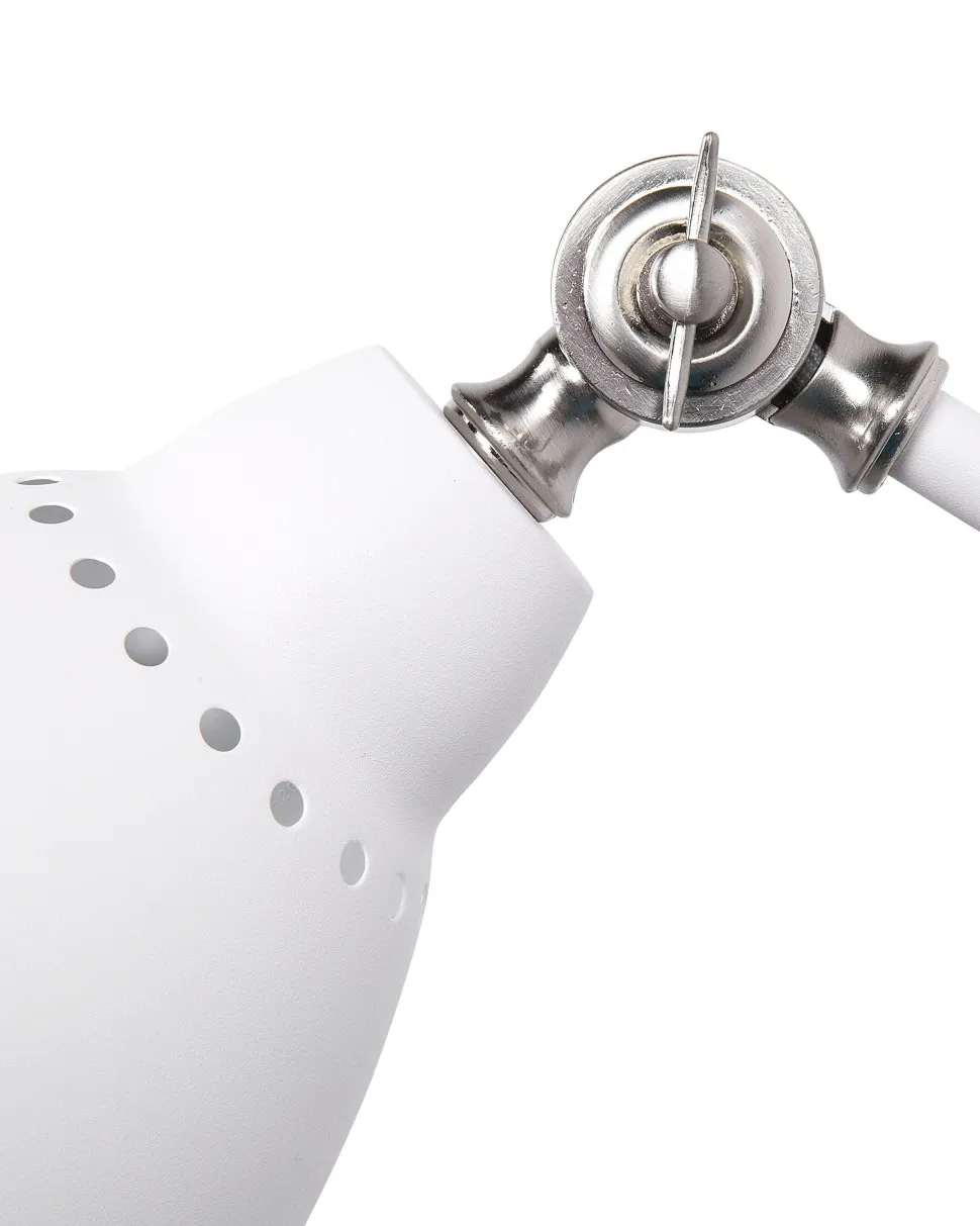 Conjunto De 2 Candeeiros De Parede Branco E Prateado Mississippi M