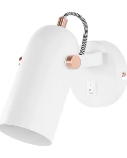 Conjunto De 2 Candeeiros De Parede Em Metal Branco Tyria